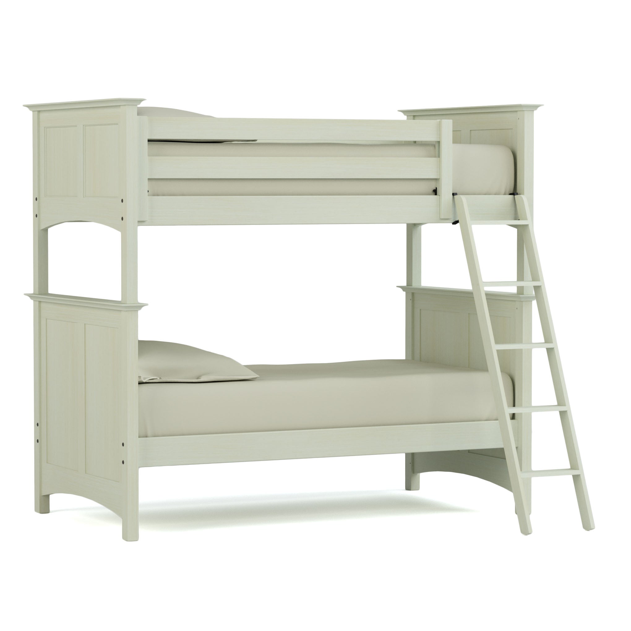 Revere Twin Over Full Bunk Bed Set with Ladder & Guardrails - Space-Saving Kids & Teens Bedroom Furniture for Small Rooms & Shared Spaces