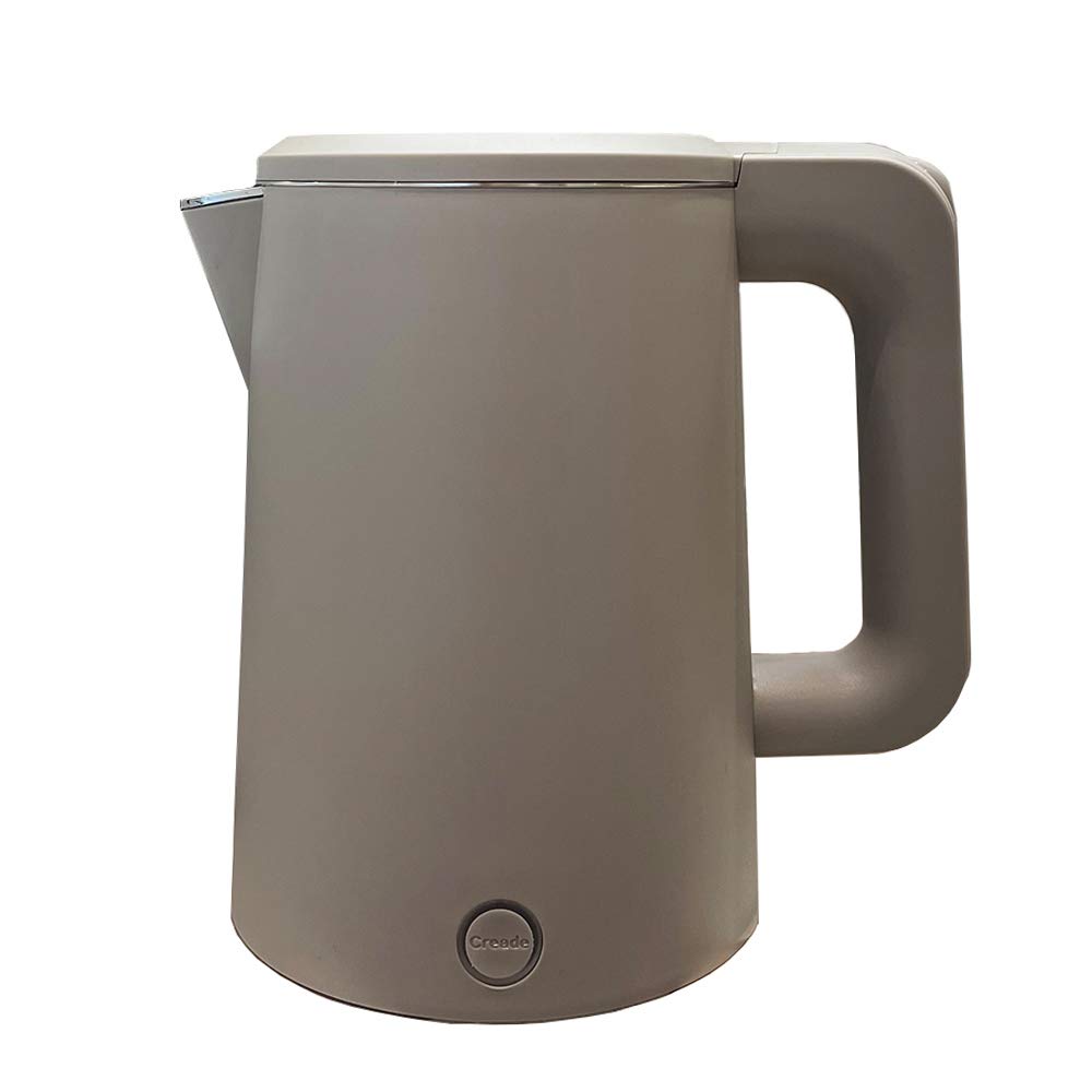 Creade 1L Electric Kettle - 1360W Fast Boiling Cordless Water Kettle with Keep Warm & Auto Shut-Off - Portable Travel Kettle for Home, Office, Dorm & Camping - Gray