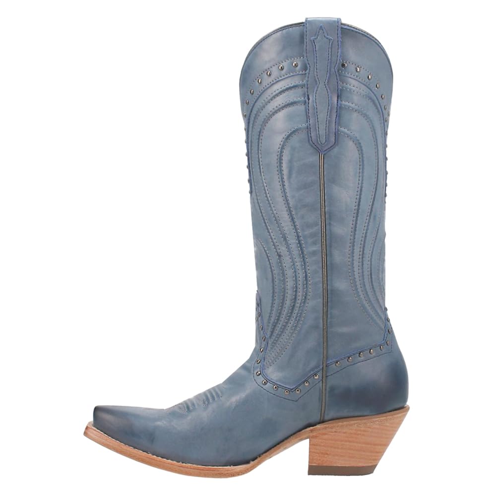 Dan Post Women's Donnah Leather Snip Toe Casual Boots - Mid Calf, Low Heel 1-2