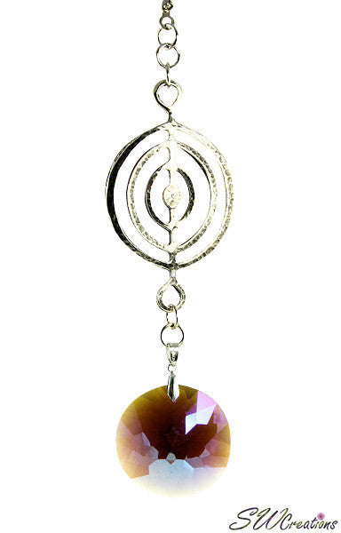 Topaz Iridescent Crystal Beaded Fan Pull - Elegant Ceiling Fan Light Chain Replacement for Home Decor & Vintage Style