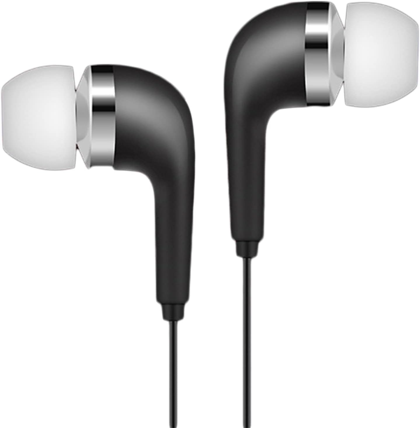 Black Wired Earbuds with Noise Cancellation - 3.5mm Stereo In-Ear Headphones with Mic for School, Gaming, Sports & Music | Perfect for Running, Workouts & Commuting | Universal Fit