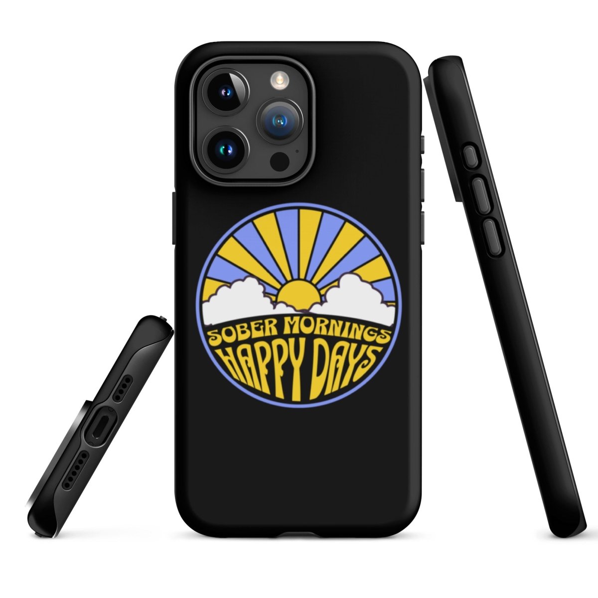 Tough iPhone® Case for Protection - Durable & Stylish for Sober Mornings & Happy Days | Perfect for Daily Use, Work & Outdoor Activities