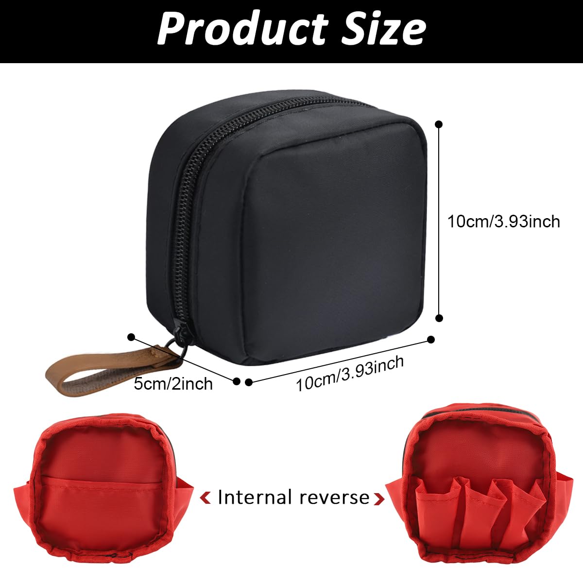 MAYCREATE Mini Lipstick Pouch for Women - Small Waterproof Makeup Bag with Zipper, 3.9x3.9 Inch Travel Cosmetic Organizer & Coin Purse - Perfect for Daily Essentials, Gym, Travel and Gift Giving