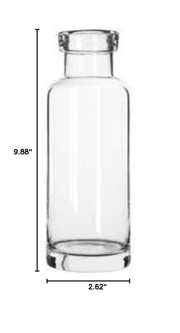 Helio Premium Glass Decanter & Water Bottle - 40.25 Oz (1.2L) for Wine, Juice, Water - Elegant Home Bar Accessory & Office Hydration Solution