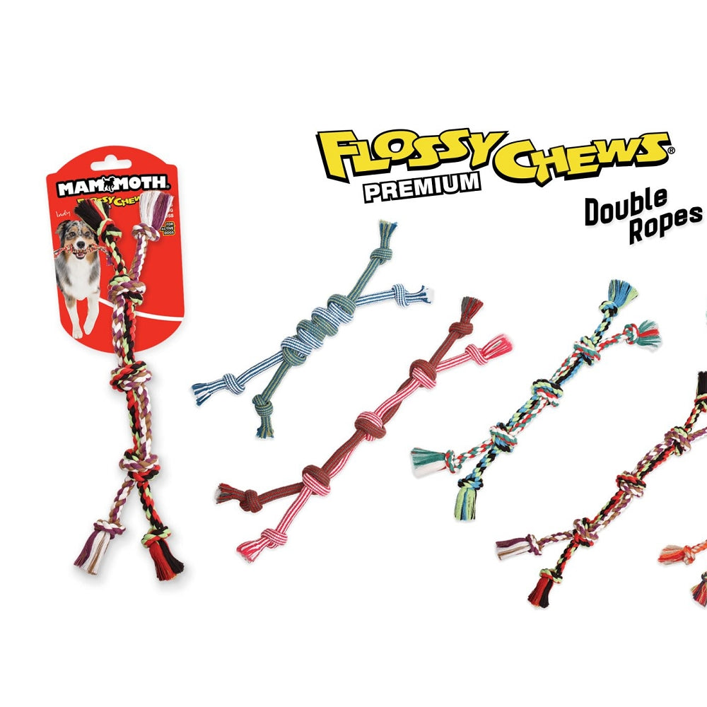 Extra Fresh Double Dog Tug Toy - Durable Chew Rope for Large & Small Dogs - Perfect for Playtime, Training & Bonding with Your Pet