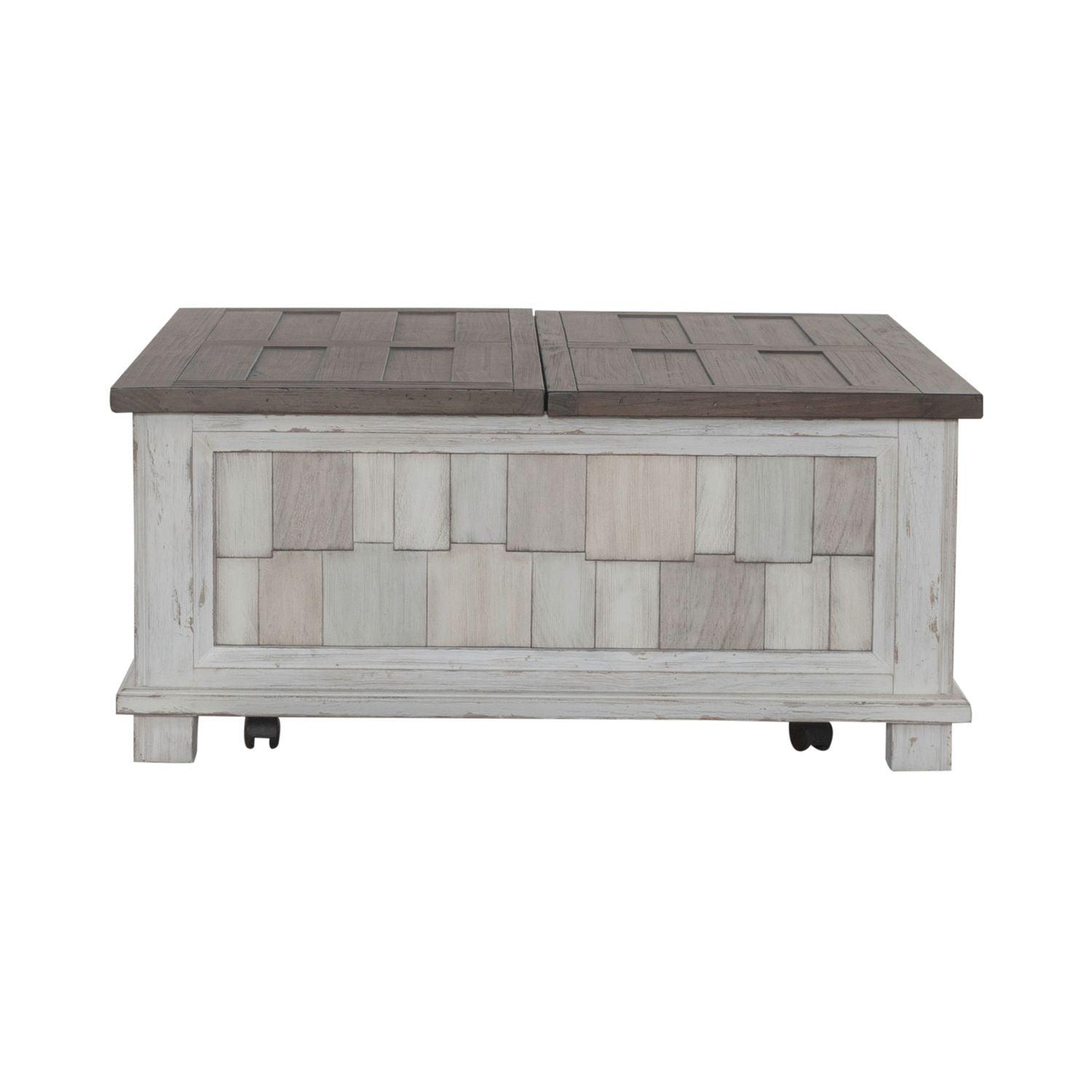 River Place Cocktail Table 237 OT1011 - Modern Living Room Coffee Table with Storage Shelf for Small Spaces | Perfect for Apartments, Condos & Home Decor