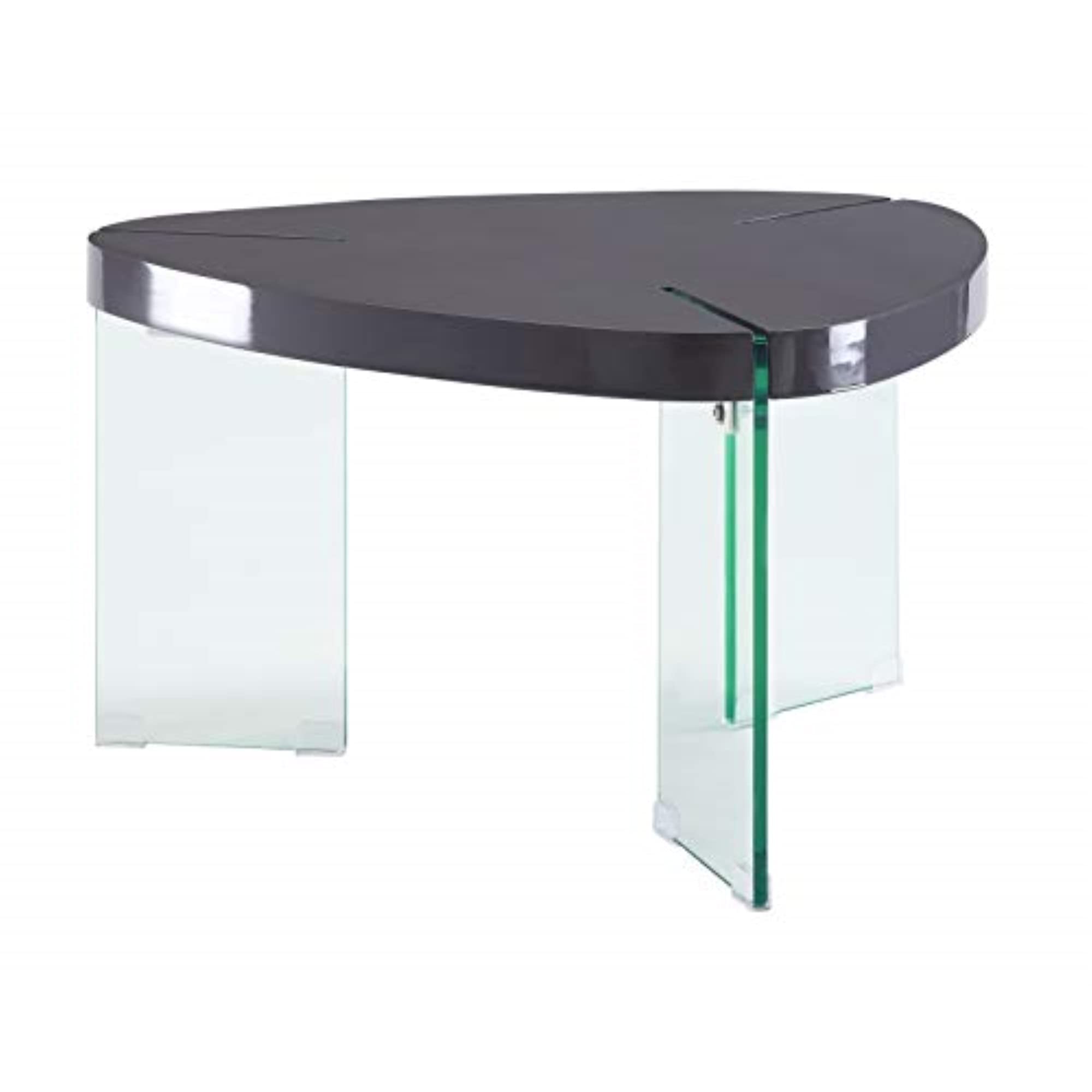 Modern Glass Top Coffee Table with Sturdy Metal Frame - Perfect for Living Room, Lounge, or Office Decor