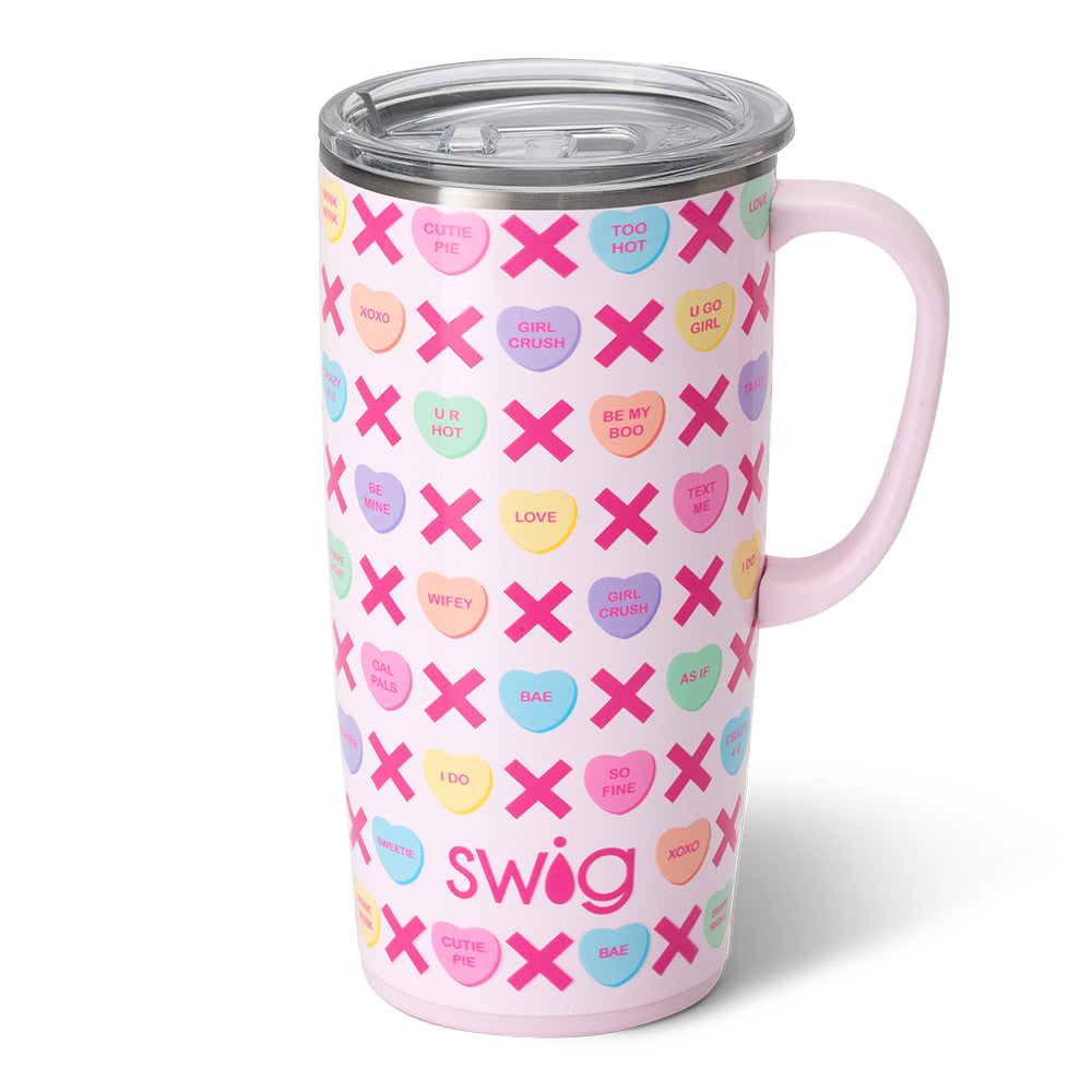 Be Mine 22oz Insulated Travel Mug - Leak Proof Stainless Steel Coffee Tumbler for Hot & Cold Drinks - Perfect for Commuting, Camping & Office Use