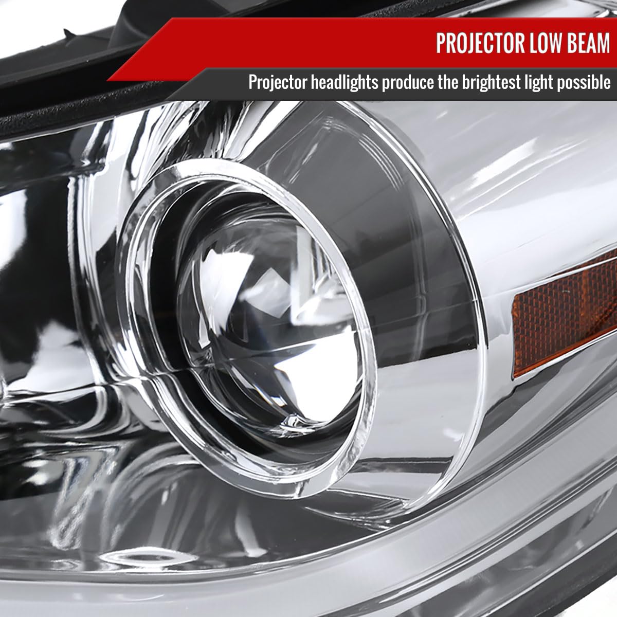 Fits Hyundai Elantra 2011-2013 4-Door Sedan Clear LED Projector Headlights - Bright White Light for Night Driving & Enhanced Visibility