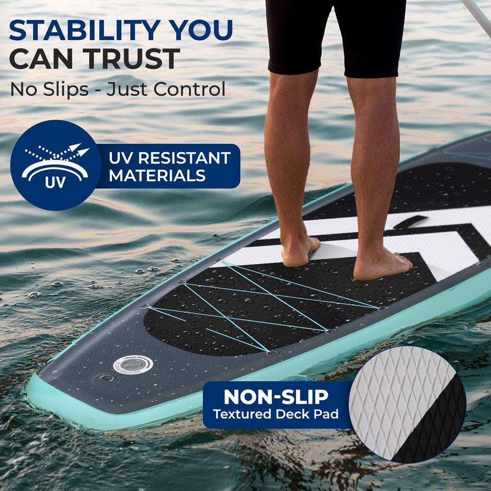 **10'6 Inflatable Stand Up Paddle Board - Lightweight & Portable SUP for Lakes, Rivers & Ocean - Perfect for Yoga, Fishing & Family Fun**