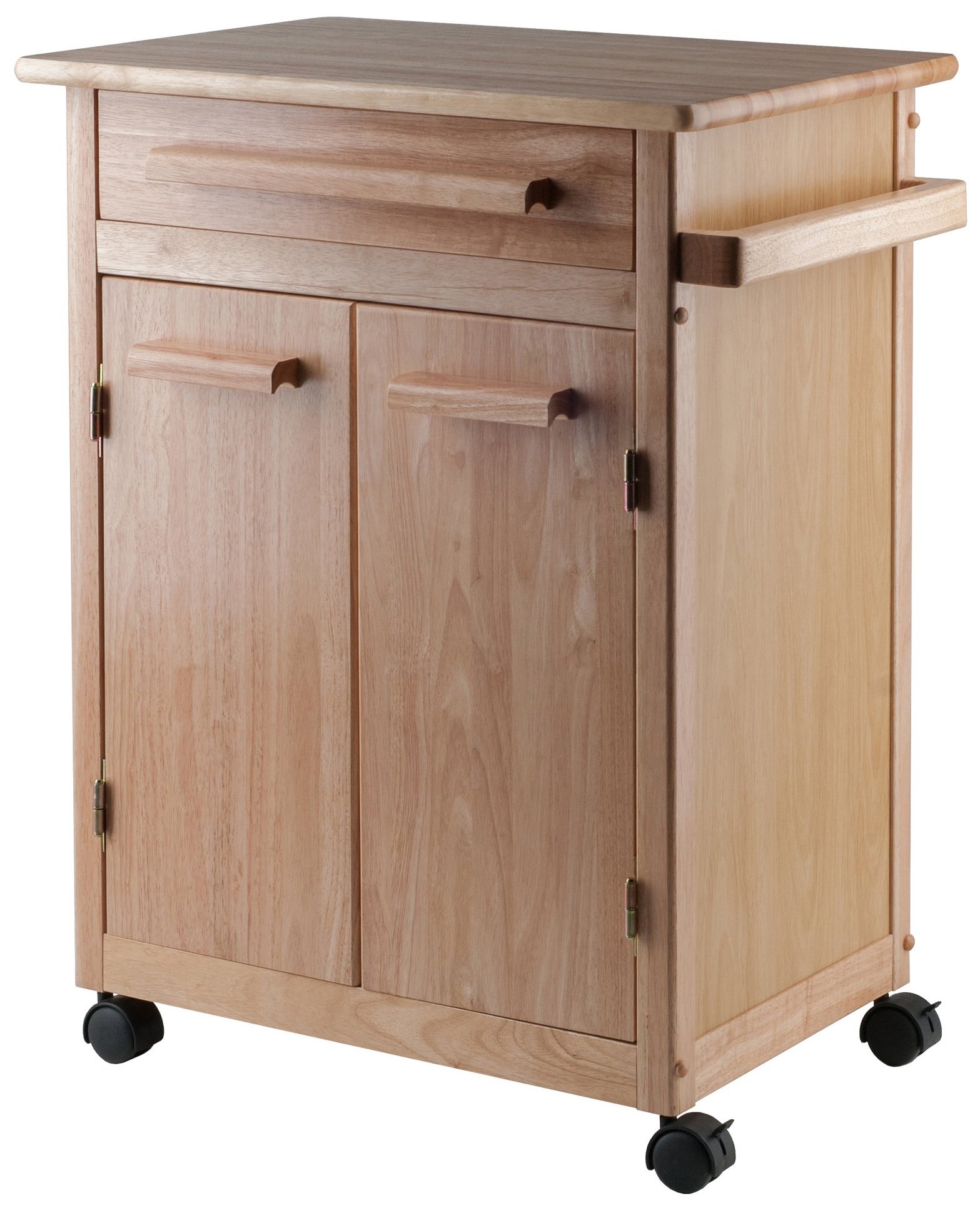Winsome Wood Single Drawer Kitchen Cabinet Storage Cart, Natural Finish - Perfect for Kitchen Organization, Bathroom Storage & Small Space Living