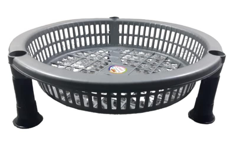 3-Tier Kitchen Storage Basket Organizer - Space Saving Shelf for Fruits, Vegetables, Onions & Potatoes - Multi-Purpose Home & Office Organization (Gray) | Perfect for Pantry, Countertop & Small Space Storage