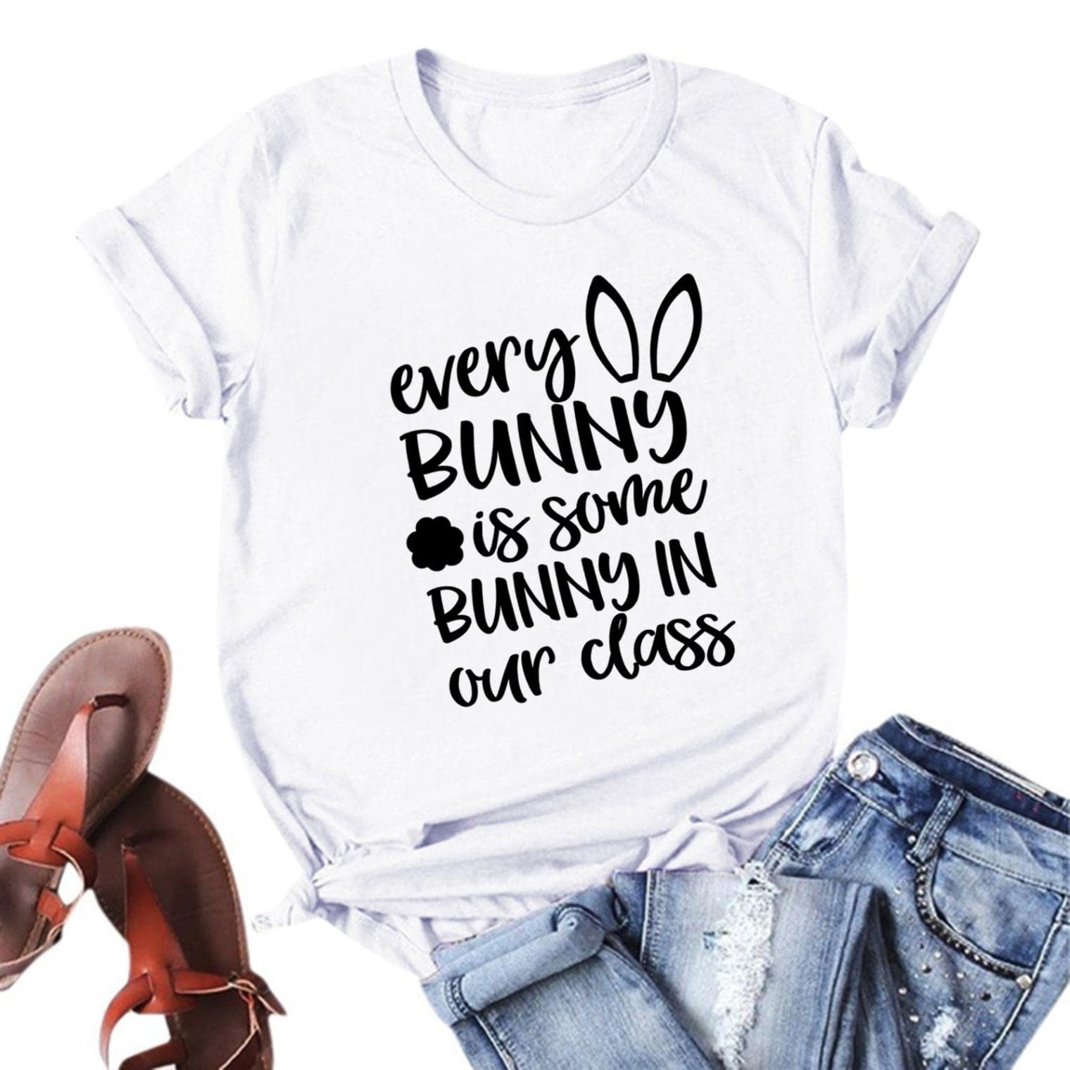 Women's Short Sleeve Graphic T-Shirt - Sunflower Print Casual Summer Top Blouse | Perfect for Daily Wear, Beach Outings & Weekend Relaxation