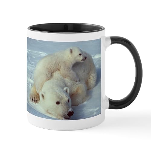 White/Black Inside - Polar Bear Mugs