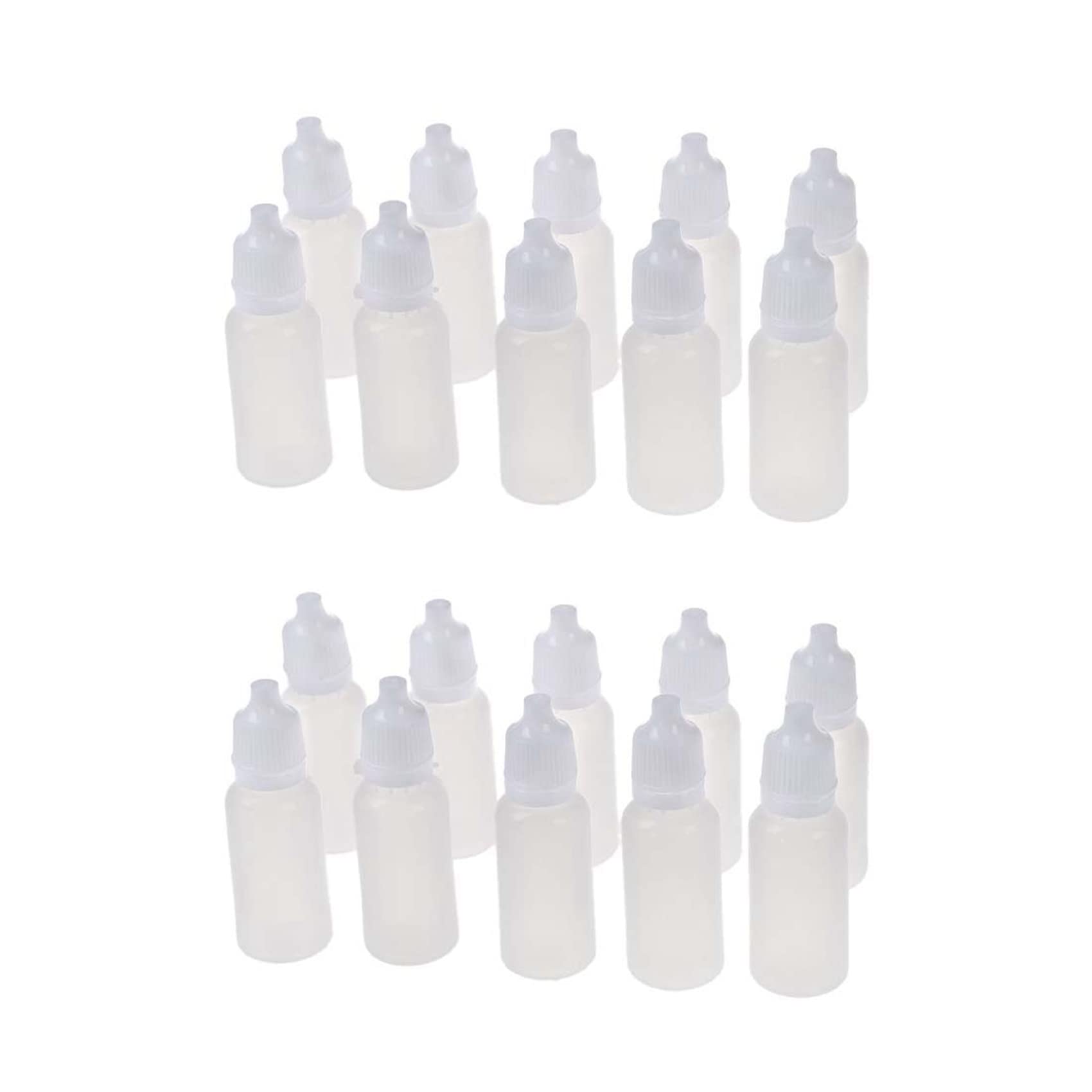 Tamkyo 20-Pack 15ml Plastic Dropper Bottles for Essential Oils, DIY Beauty, Travel & Crafts – Leak-Proof, Reusable Liquid Containers