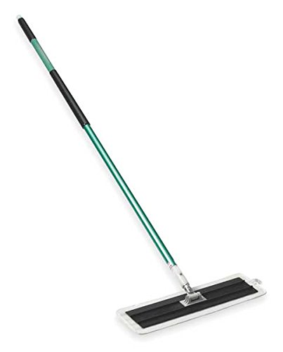 3M Flat Mop System - Wholesale Case of 2, Push Button Actuation, Green Microfiber Mop Heads - Perfect for Hardwood Floors, Tile, and Commercial Cleaning
