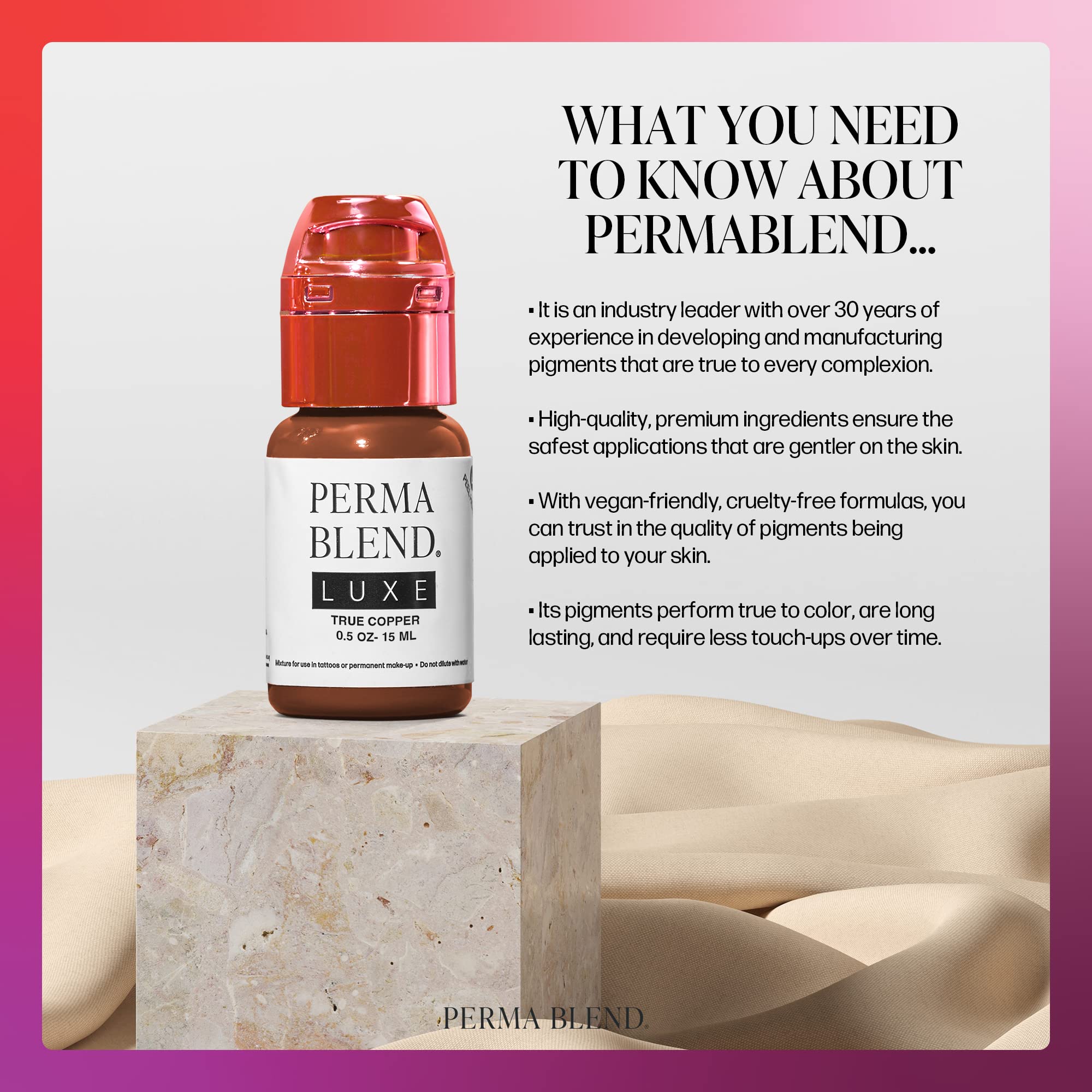 Perma Blend Luxe True Copper Eyebrow Pigment - 15ml for Permanent Makeup