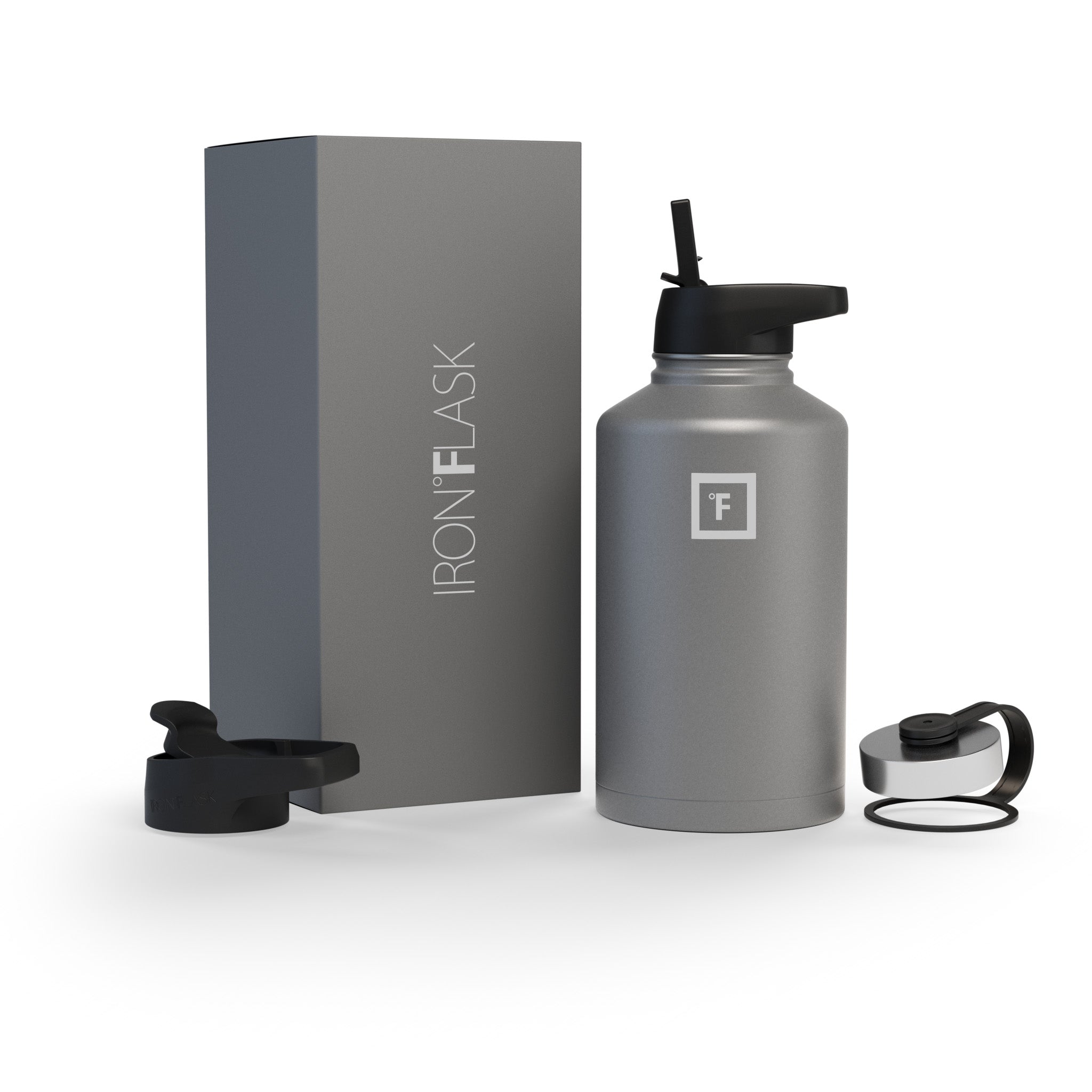 64 Oz Wide Mouth Water Bottle with Straw Lid - BPA Free, Leak Proof, Insulated Stainless Steel Water Bottle for Gym, Hiking, Travel & Outdoor Activities