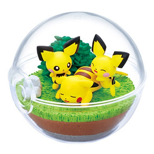 Pokemon Terrarium Collection - 9 Piece Re-ment 2.5 Inch Miniature Figures Set for Home Decor, Office Display, and Gift Giving