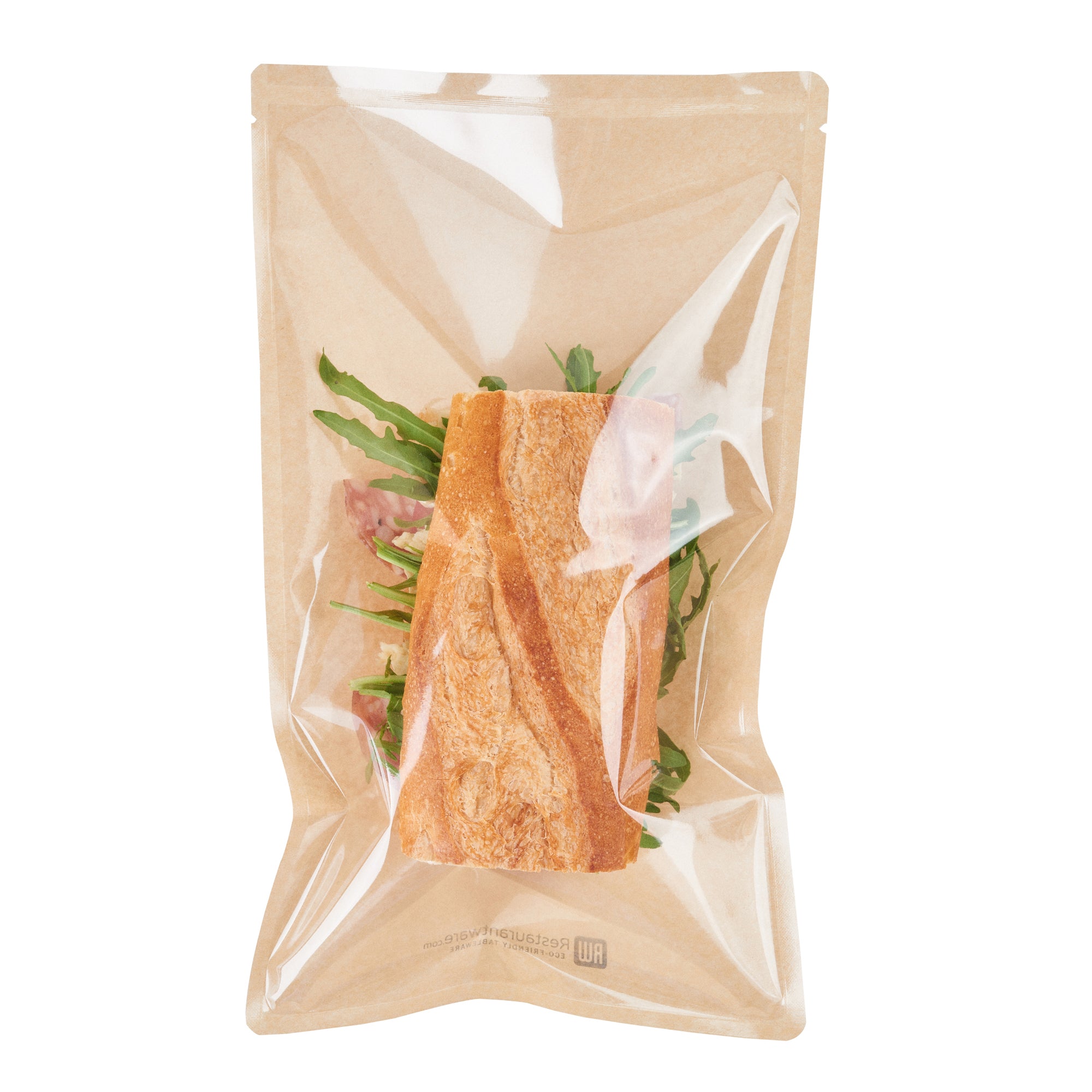 Eco-Friendly Kraft Plastic Sandwich Bags - Large Heat Sealable Food Storage (11.5
