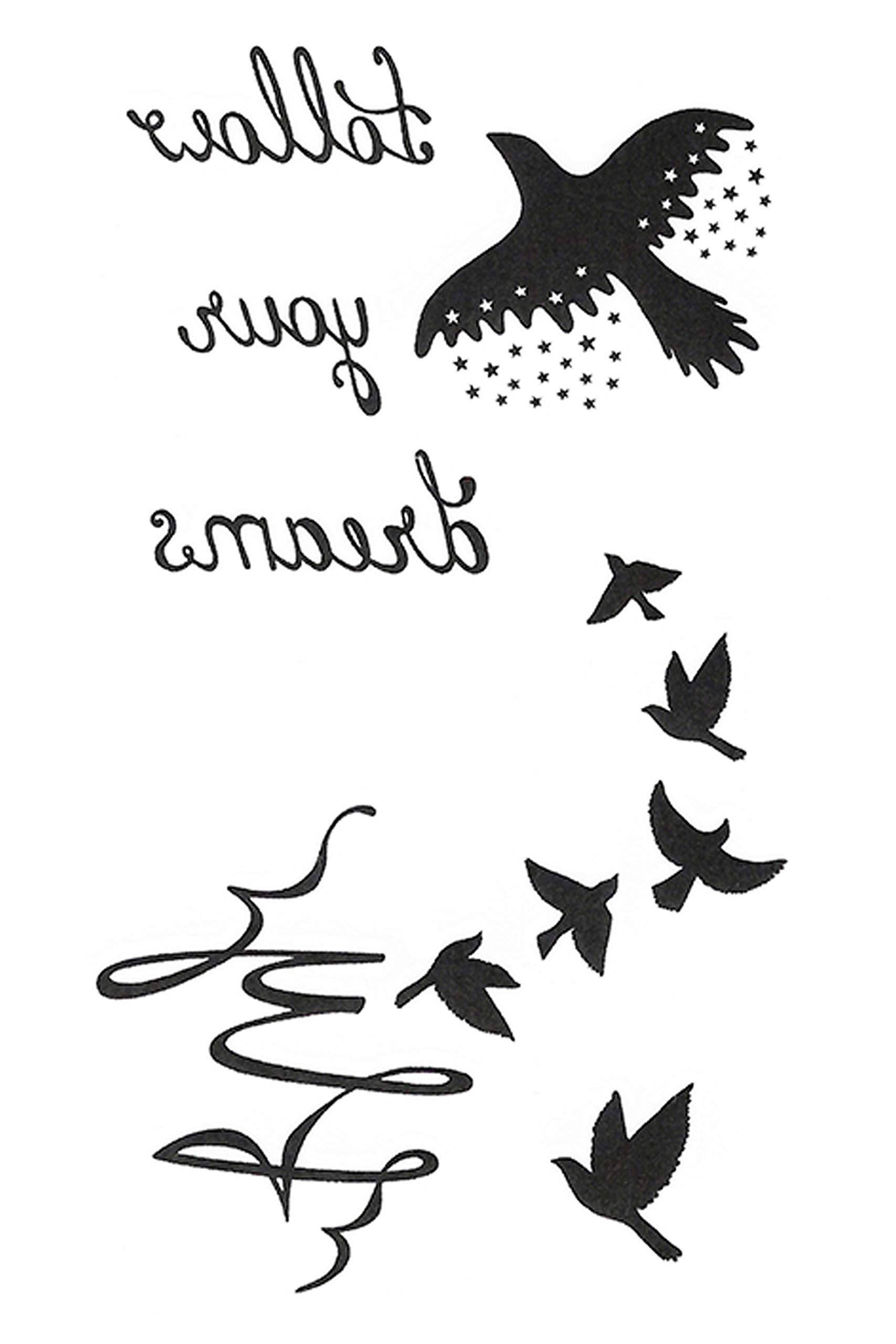 Waterproof Temporary Tattoo Stickers for Men & Women - Realistic 3D Flowers, Butterflies, Stars, Angels, Wolves & Armband Designs (60mm x 105mm) | Perfect for Parties, Halloween, Cosplay & Body Art