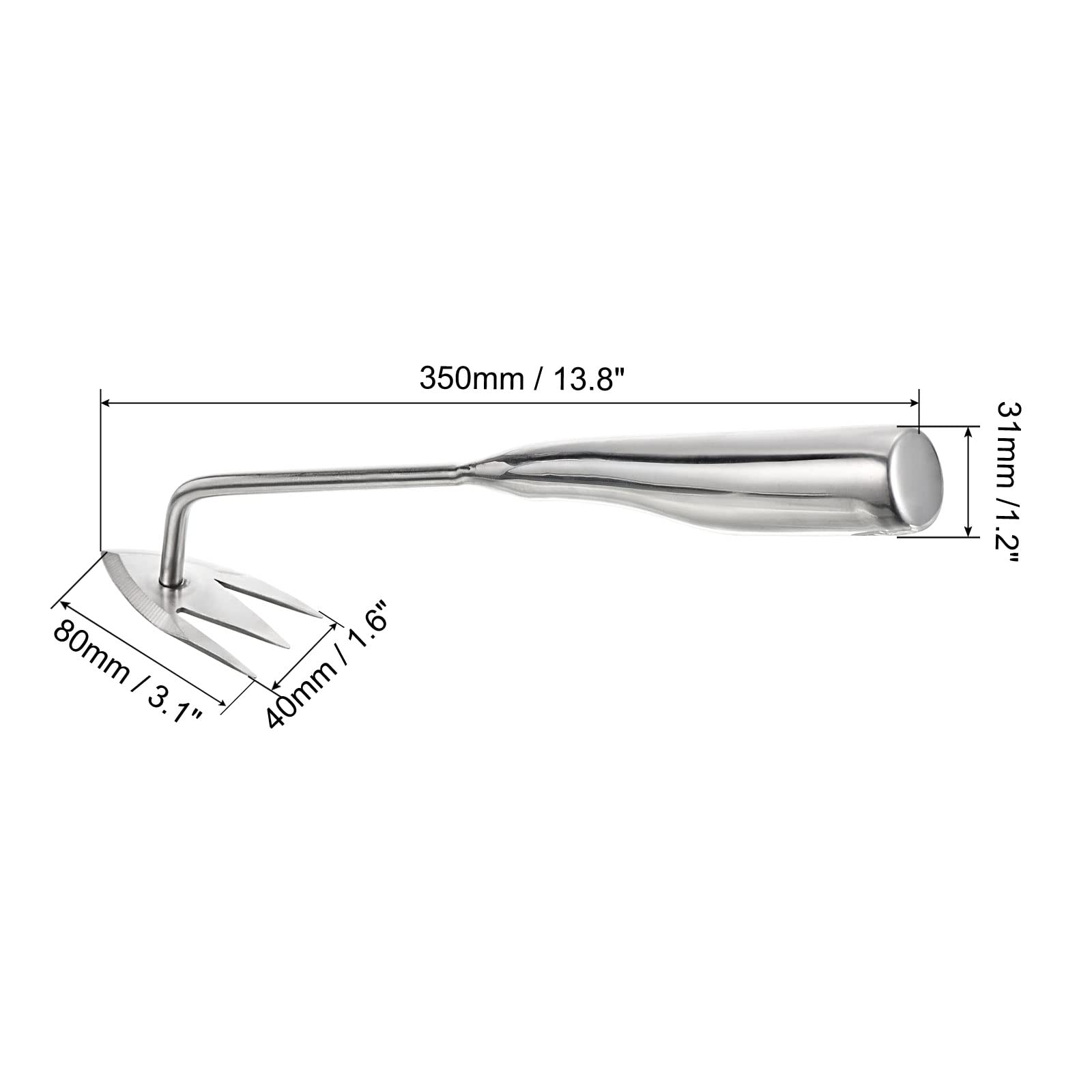 PATIKIL 14 Inch Stainless Steel Succulent Planting Tool - Mini Garden Hand Rake for Soil Pressing & Plant Care | Perfect for Indoor Herb Gardens, Succulent Arrangements & Small Space Gardening