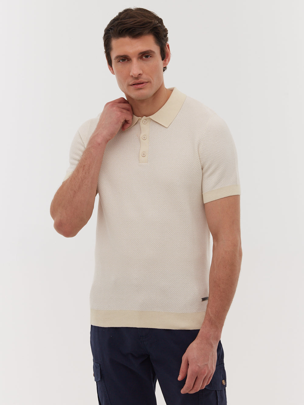 Totti Men's Knit Polo Shirt - Comfortable Cotton Casual Shirt for Business & Weekend Wear - Perfect for Office, Golf & Outdoor Activities