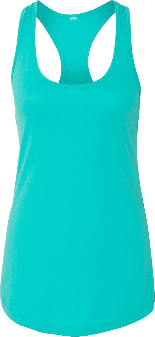 Next Level Apparel NL-1533 Women's Racerback Tank Top - Soft Breathable Fabric, Comfort Fit - Tahiti Blue, Small - Perfect for Yoga, Gym & Summer Outfits