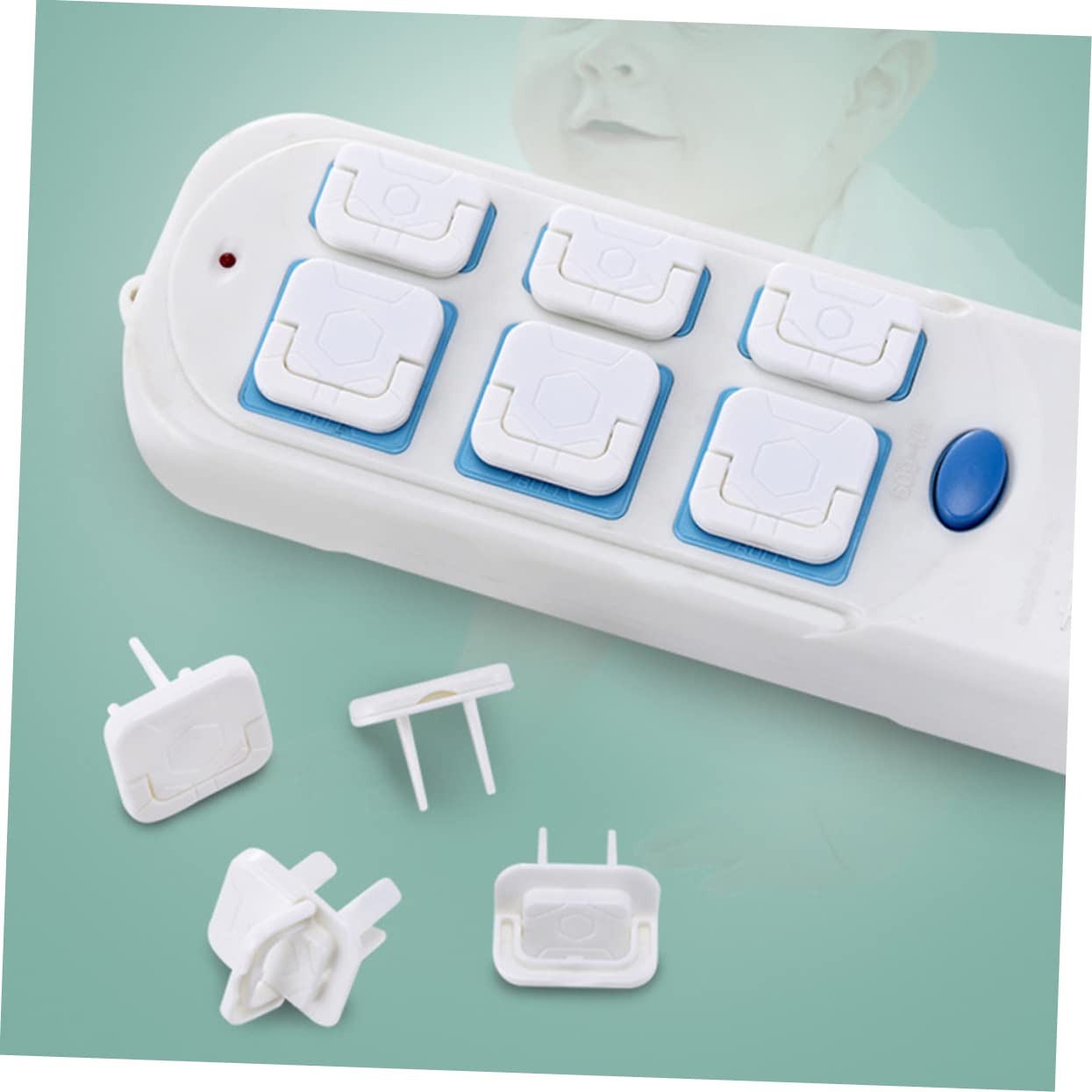 FAVOMOTO 2 Sets Child Proof Outlet Covers - 100 Pack White Electrical Socket Safety Plugs for Baby Proofing - Ideal for Homes, Nurseries & Playrooms