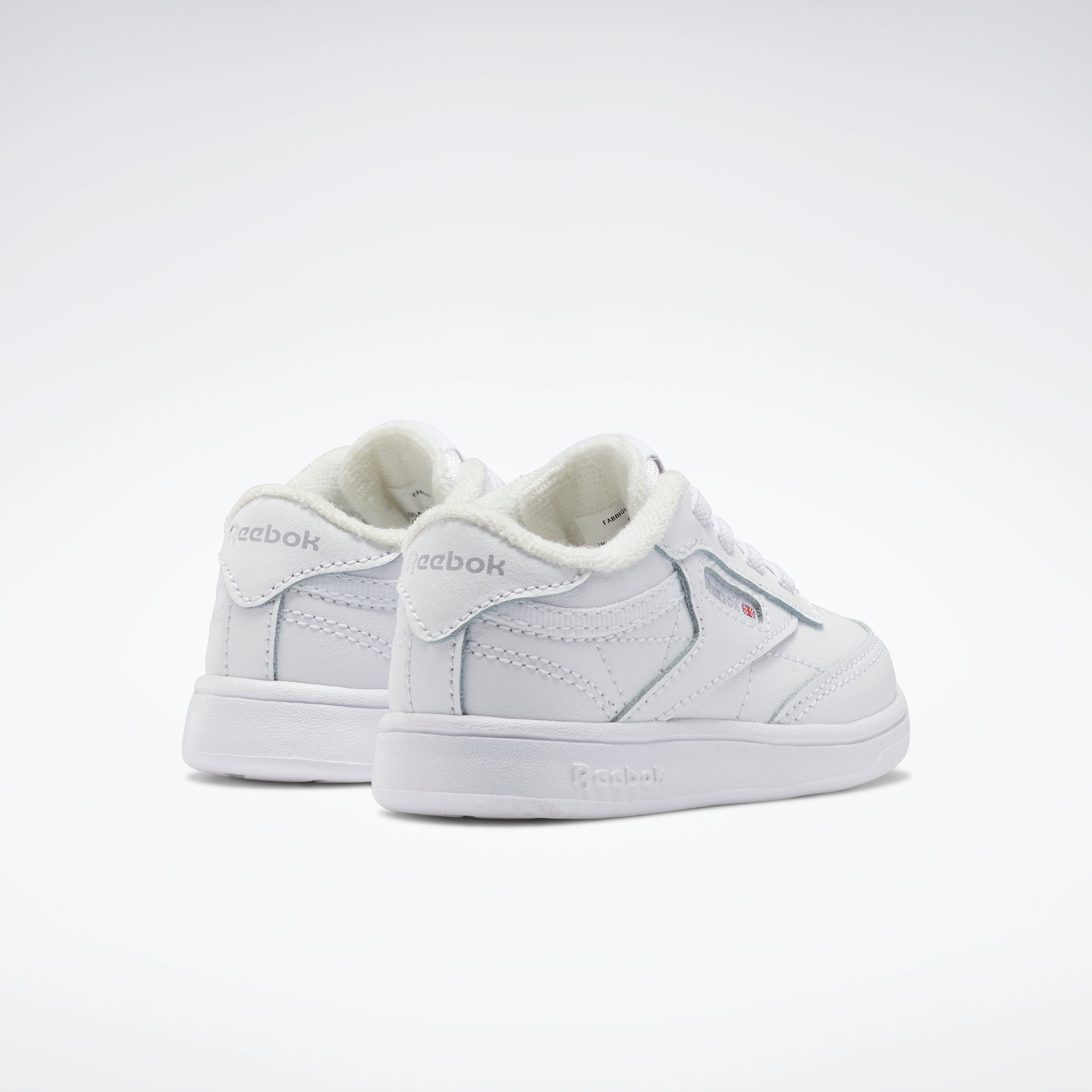 Reebok Club C Toddler Sneakers - White Leather Shoes for Boys & Girls | Comfortable & Stylish for Playtime, School & Everyday Wear