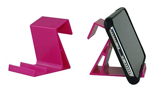 SkyClip Airplane Phone Holder - Inflight Seat Back Tray Table Clip & Durable Phone Stand for iPhone, Android, Tablets & E-readers | Travel Essential (Pink, 2 Pack) | Perfect for Watching Movies, Reading & Working During Flights