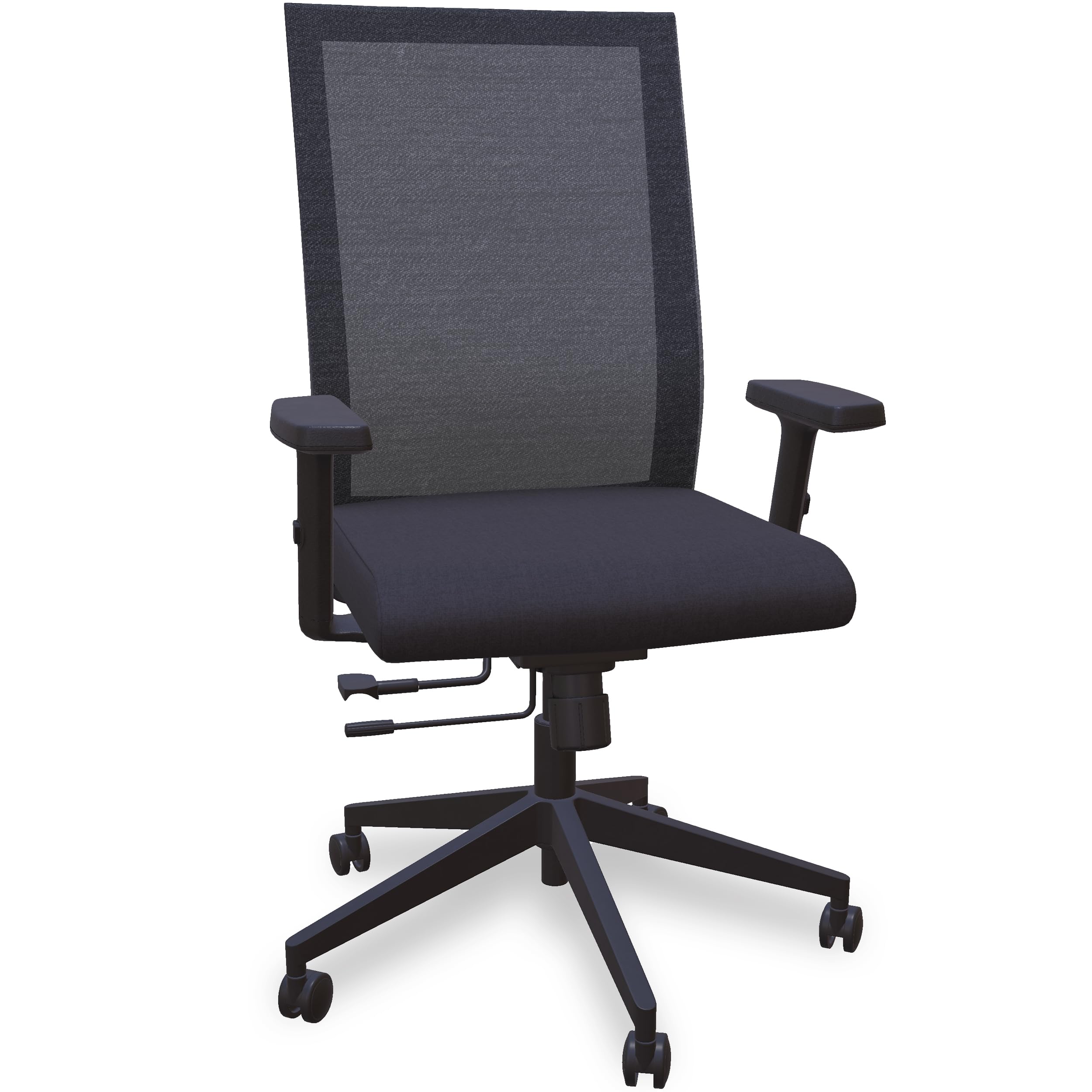 Ergonomic Mesh Office Chair with Adjustable Height & Tilt - Nexys Home Swivel Desk Chair with Wheels, Lumbar Support & Breathable Fabric for Long Work Hours - Perfect for Home Office & Gaming (Charcoal)