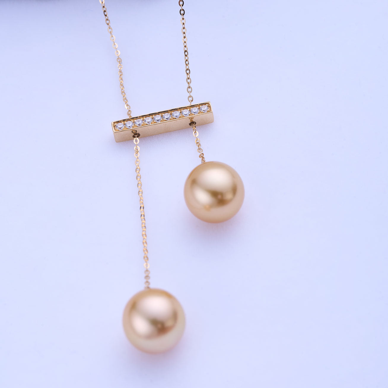 18K Solid Gold South Sea Golden Pearl Necklace KN00282 - Elegant Jewelry for Women, Luxury Gift for Wedding, Anniversary & Special Occasions