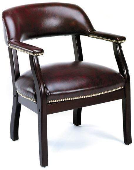 Premium Boss Traditional Captain's Guest Chair [B9540] - Executive Office Chair with High Back for Home & Business - Perfect for Conference Rooms, Reception Areas & Professional Workspaces