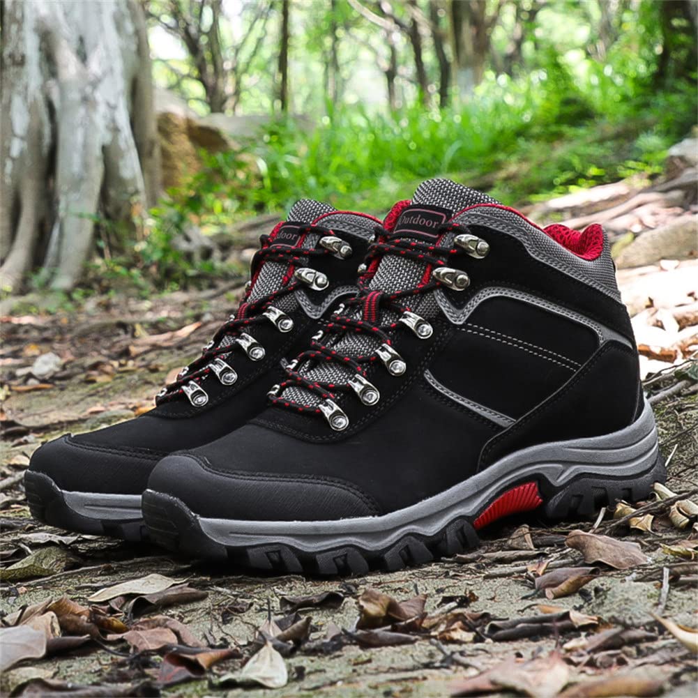 Men's Waterproof Hiking Boots - Lightweight Ankle Boots with Multi-Terrain Lugs | Durable & Sturdy Camouflage Design for Outdoor Work & Adventure | Perfect for Hiking, Camping, and Mountain Climbing