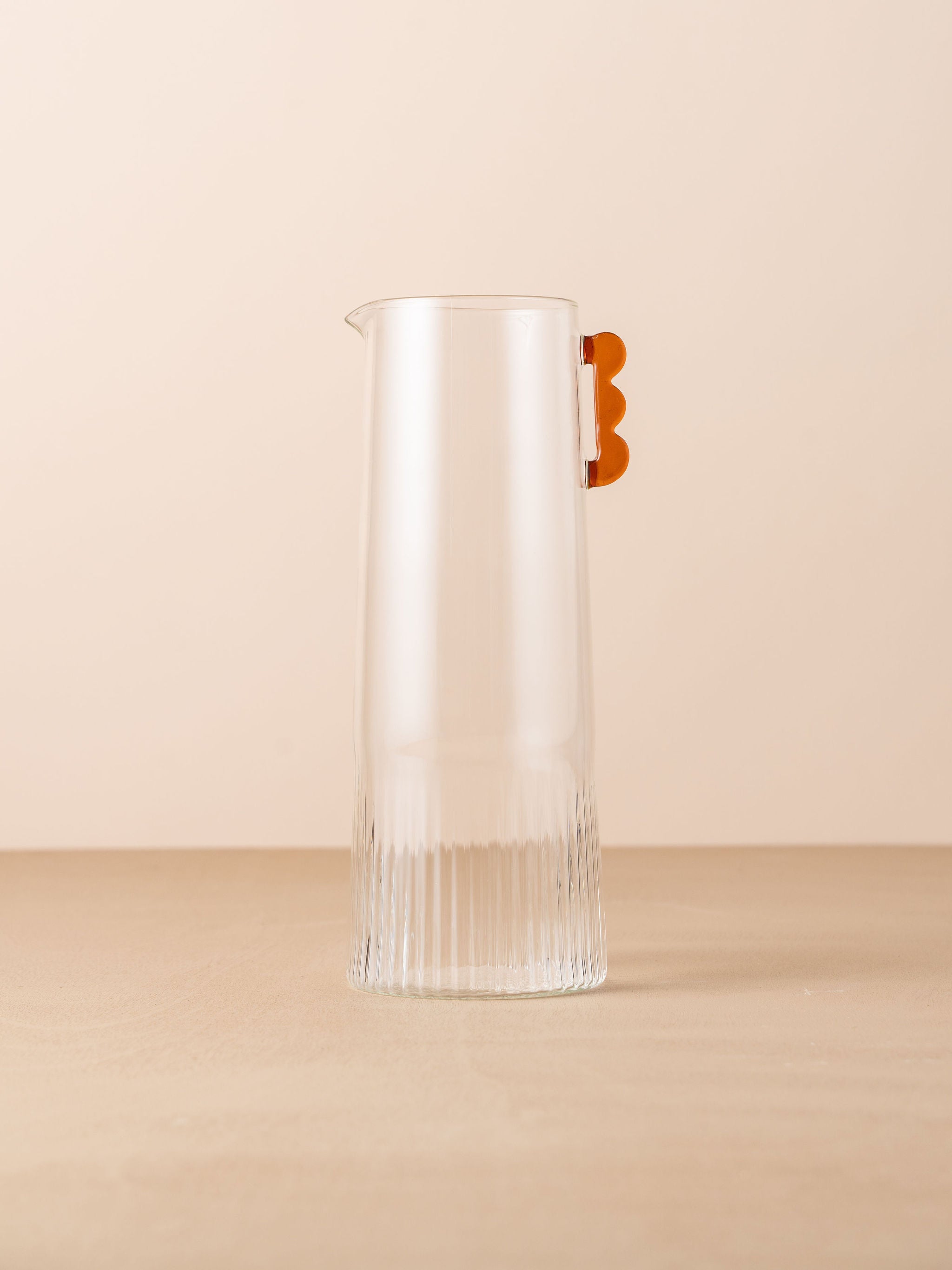 Kairos Glass Carafe - Elegant Clear Water Pitcher for Home, Office & Dining - Perfect for Serving Water, Juice & Beverages at Parties & Events