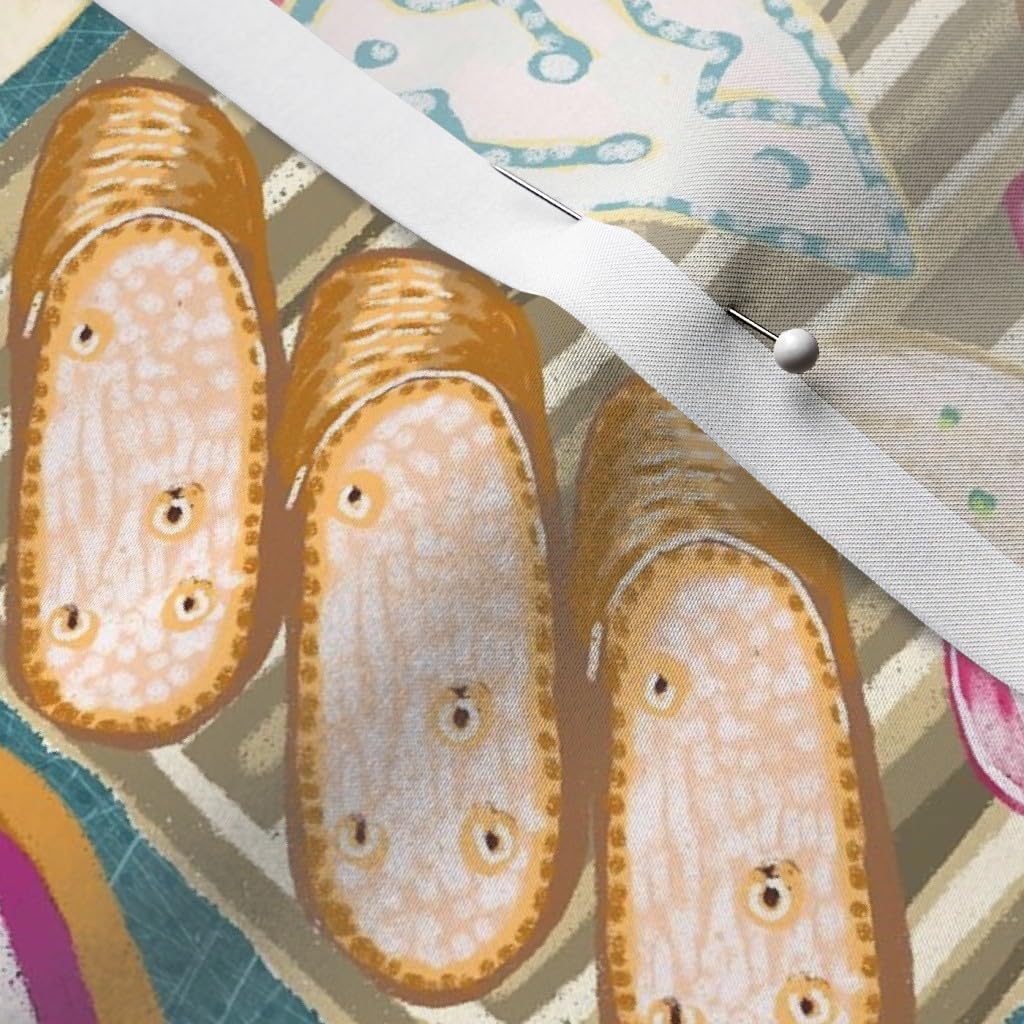 Antipasto Charcuterie Board Printed Satin Fabric by The Yard - Premium Spoonflower Material for Sewing, Apparel, Fashion, Blankets & Home Decor - Perfect for DIY Projects, Table Runners, and Kitchen Decorations