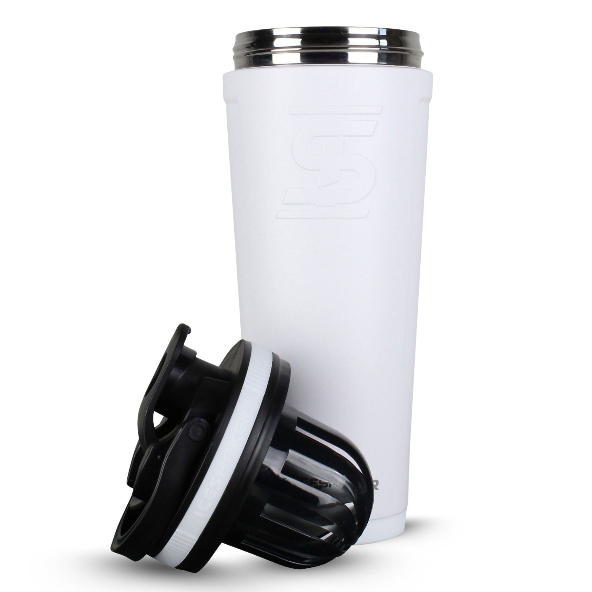 36oz Insulated Stainless Steel Ice Shaker Bottle - White - Perfect for Gym, Workouts & Protein Shakes - Leakproof & Sweatproof Design