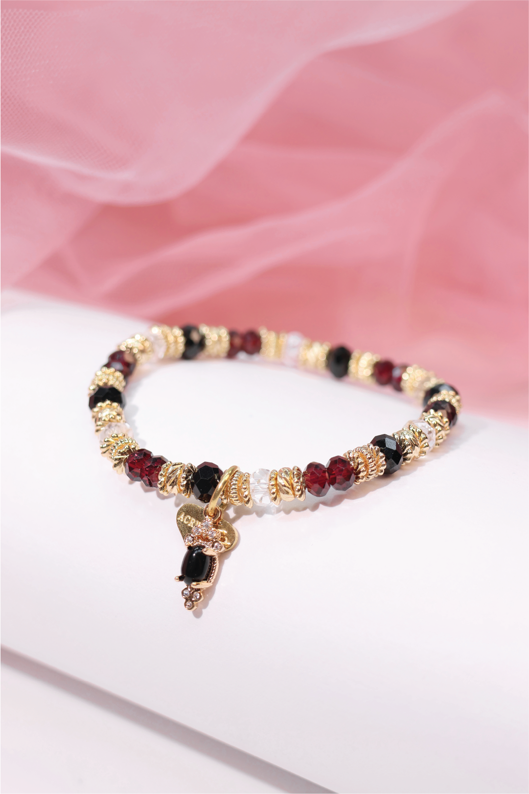 Timeless Rouge #07 Bracelet for Women - Elegant Beaded Jewelry Gift for Her - Perfect for Parties, Weddings & Everyday Wear