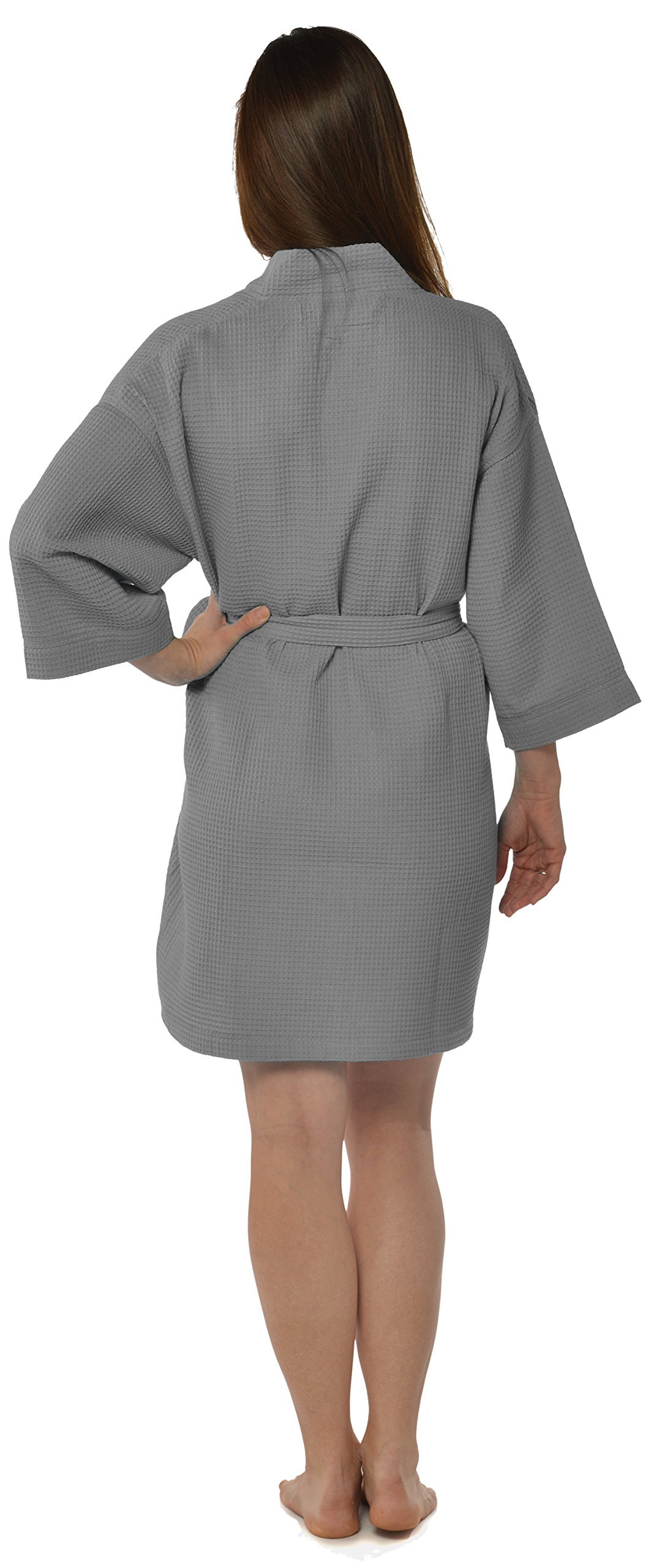 Luxury Women's Waffle Weave Spa Robe - Soft & Absorbent Cotton Bathrobe for Relaxation - Perfect for Home, Spa, Hotels & After Shower Comfort