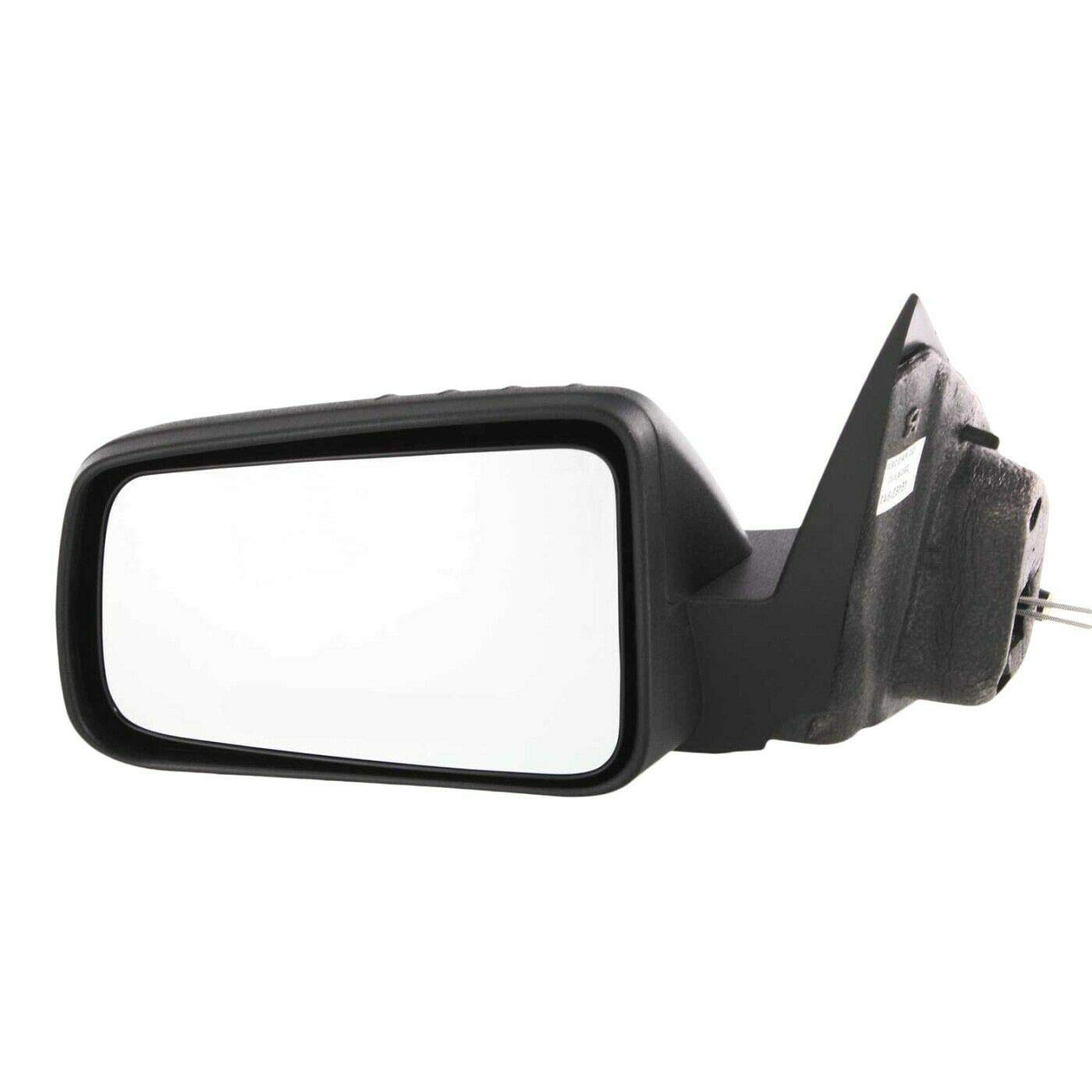 Replacement Left Side View Mirror for Driver Side - Manual Remote Glass with 2 Caps | Perfect for Car Door Mirror Repair & Safe Driving Visibility