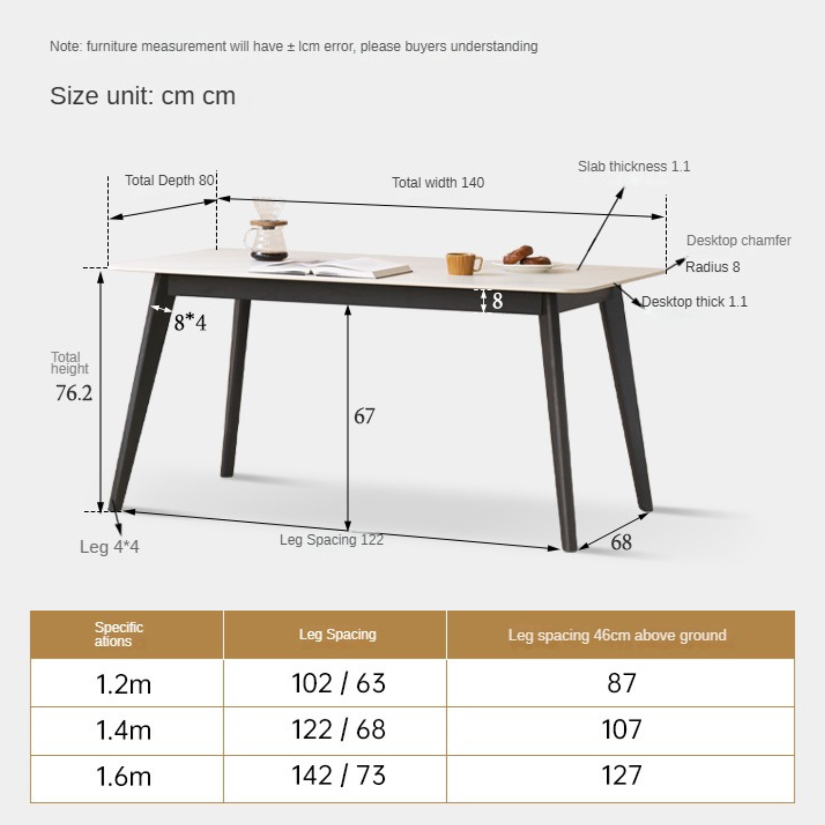 Premium Oak Solid Wood Rocking Table - Durable & Stylish Outdoor Patio Furniture for Garden, Deck, or Porch Relaxation