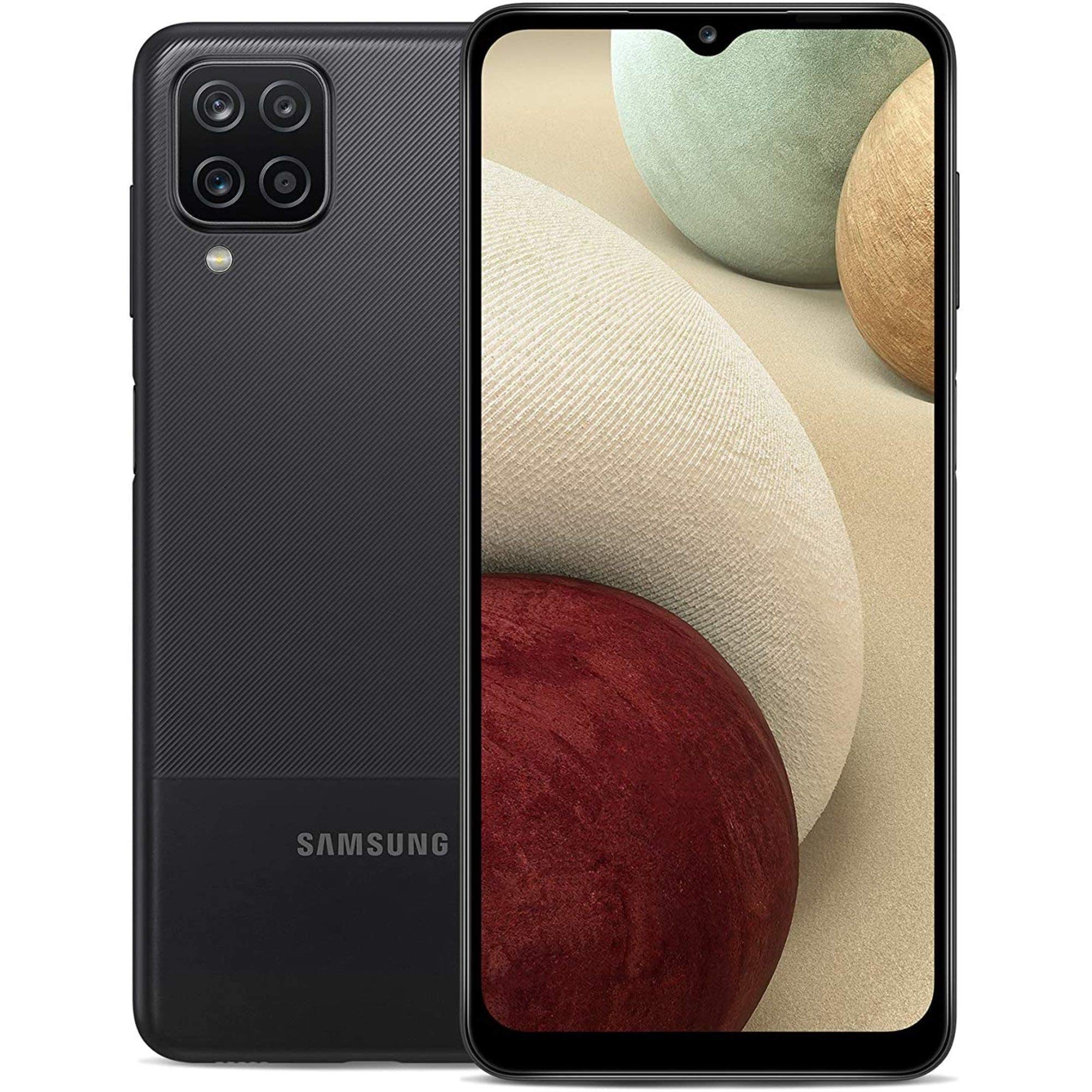 Samsung Galaxy A12 (A127M) 64GB Unlocked Smartphone - Dual SIM GSM Phone, Latin America Version (No Warranty) with Fast Car Charger - Perfect for Travel, Business & Everyday Use (Black)