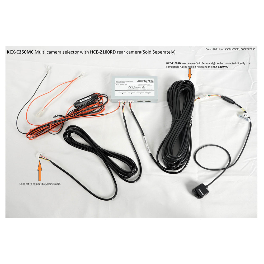 Alpine HCE C2100RD Multi-View HDR Backup Camera for Trucks & SUVs - HD Night Vision, Wide Angle Rear View, Easy Installation - Perfect for Parking, Towing & Reversing Safety