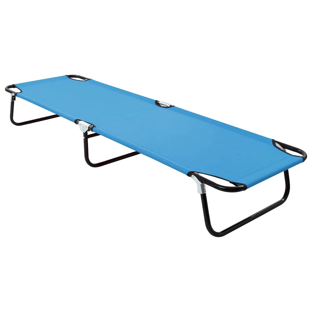 Folding Patio Chairs & Beach Chaise Lounge - Steel Frame Turquoise Blue Outdoor Sun Chair for Deck, Poolside, Backyard & Beach Relaxation | Durable & Portable for Travel, Camping & Picnics