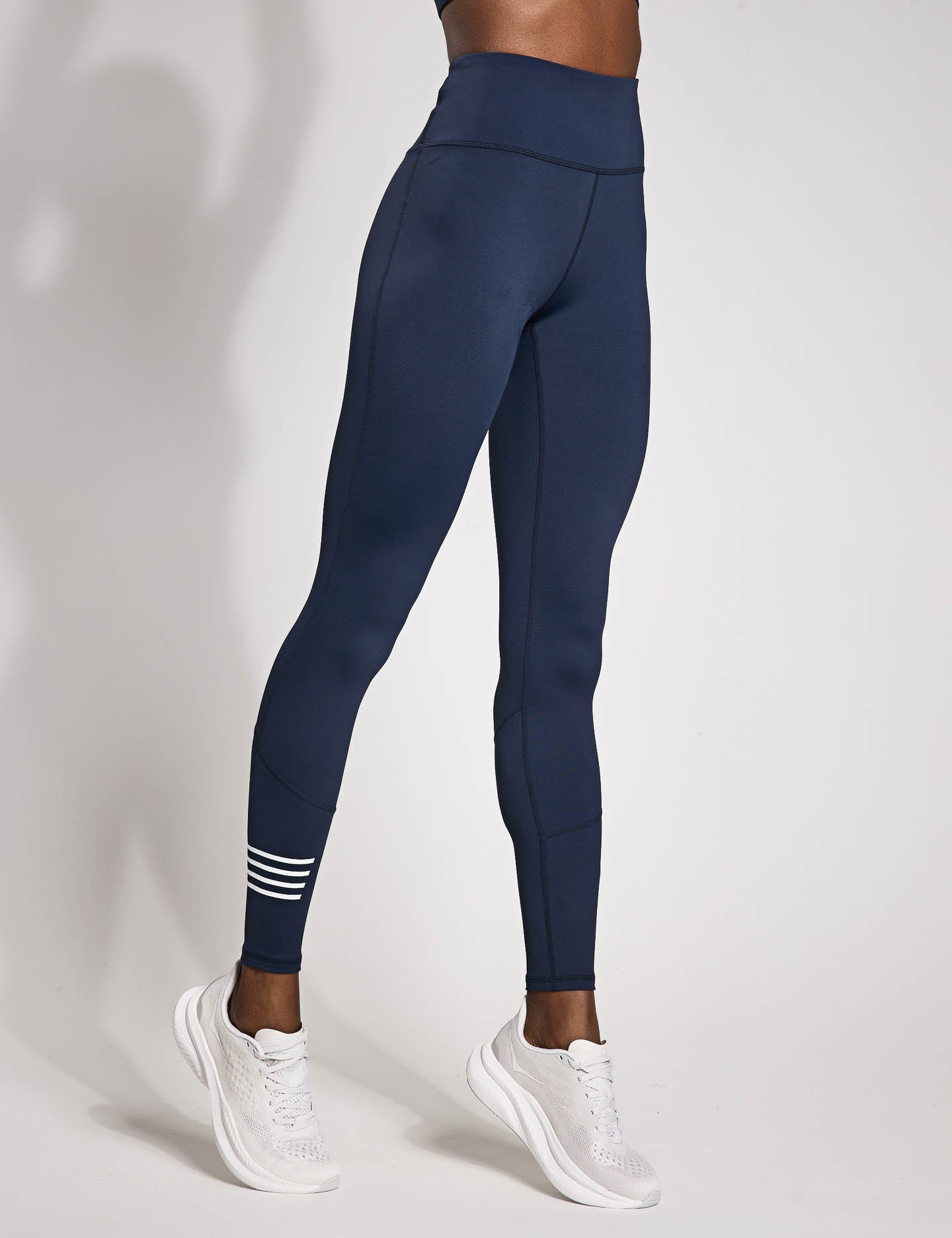 Women's High Waist Chelsea Leggings - Navy Blue Yoga Pants for Workout, Running & Lounge Wear