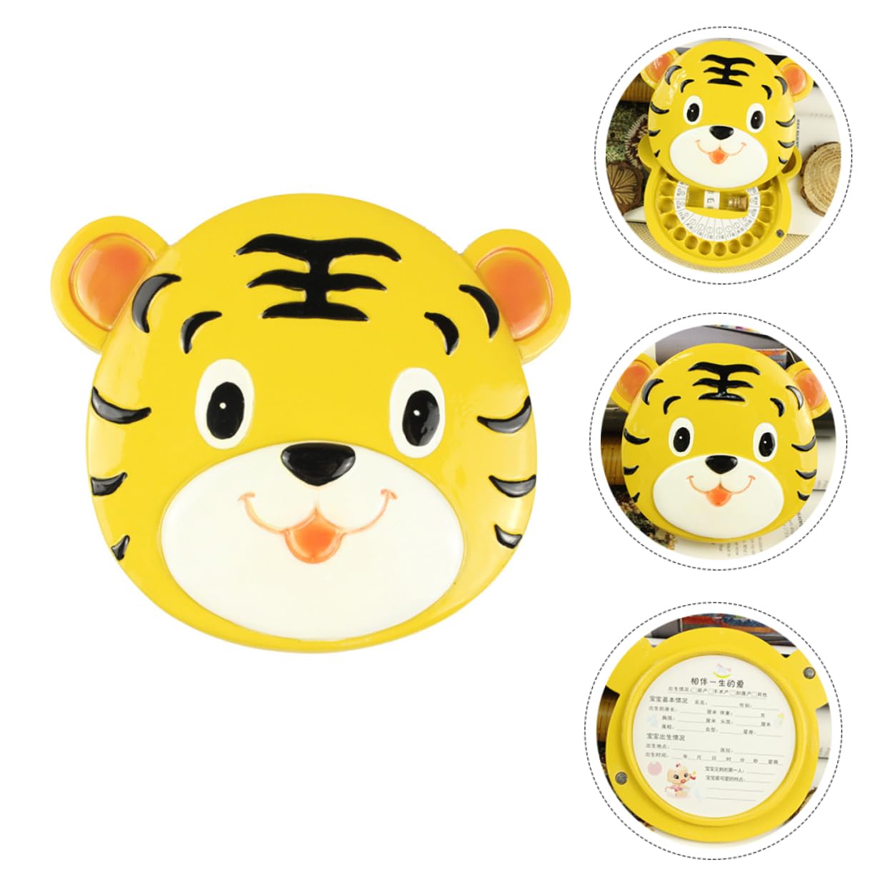 GREENADSCAPE Elegant Baby Tooth Keepsake Box - Cartoon Tiger Design, Durable Tooth Storage Case for Boys & Girls - Perfect for Saving First Teeth & Childhood Memories
