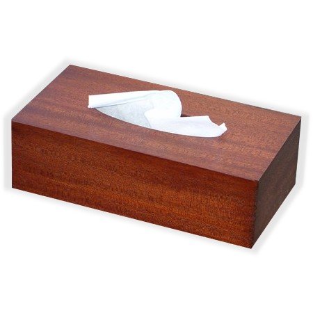 Premium Mahogany Tissue Box Cover Holder for Kleenex Flat Box Junior 2