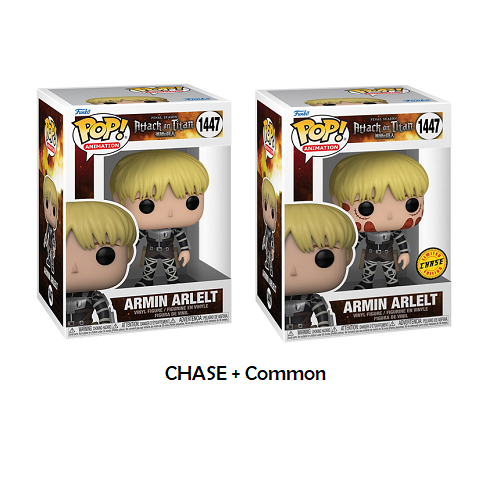 Funko Pop! Attack on Titan: Armin Arlelt #1447 Vinyl Figure [Chase + Common] - Anime Collectible for Fans, Display for Home & Office Decor