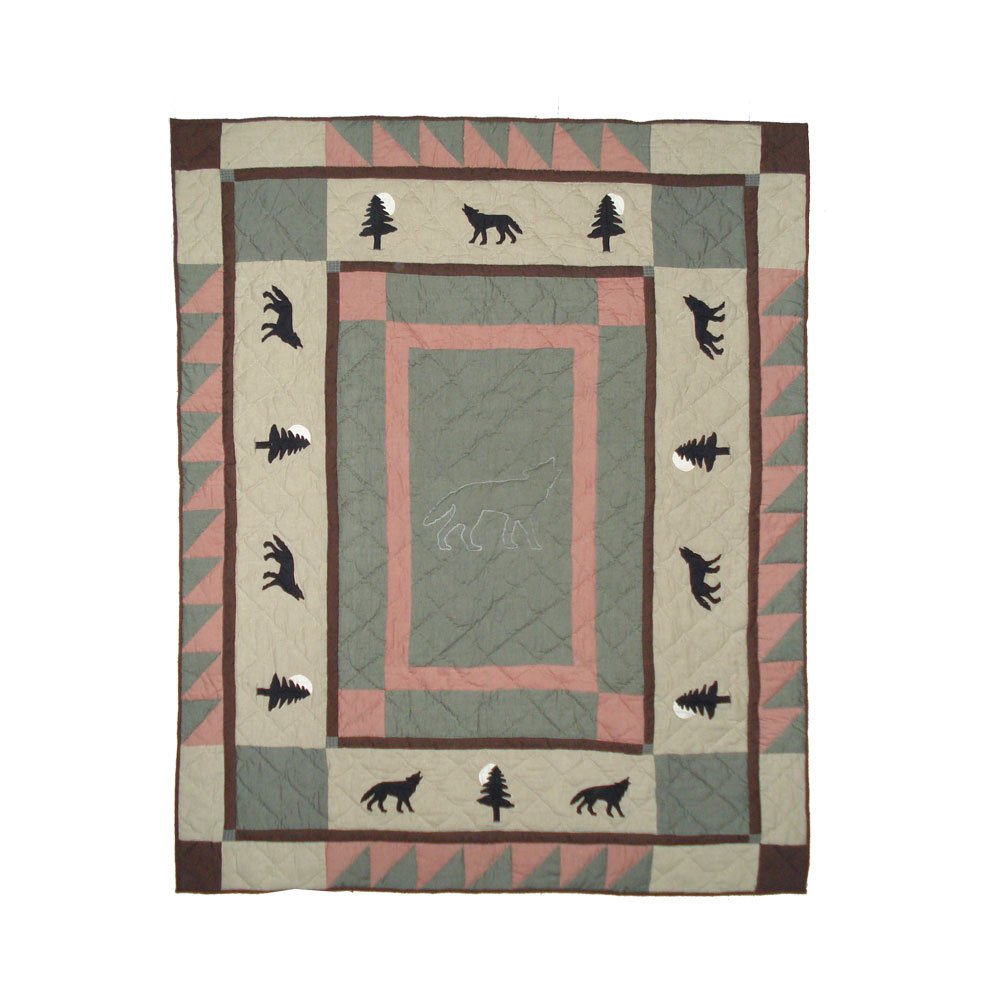 Patch Magic Trail Wolf Lap Quilt 50